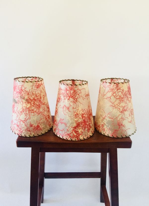 Mid Century 50 S Vintage Whip Stitch Thread Fiberglass Wall Or Small Lamp Shades For In San Jose Ca Offerup
