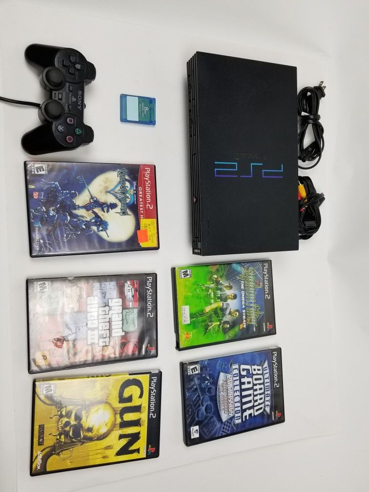 Fat PS2 PLAYSTATION 2, 5 game bundle (Cleaned and tested. Check my feedback!)