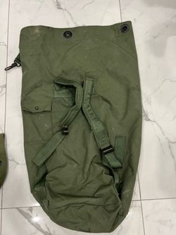 Heavy Duty Travel Duffel Backpacks - 2 Large Green Bags - Hollywood