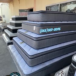 Eastern King Pillowtop Mattress And Box Spring Bed Set New Cama Bonita 