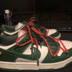 Nike Off-White Pine Green Dunks Size 7 