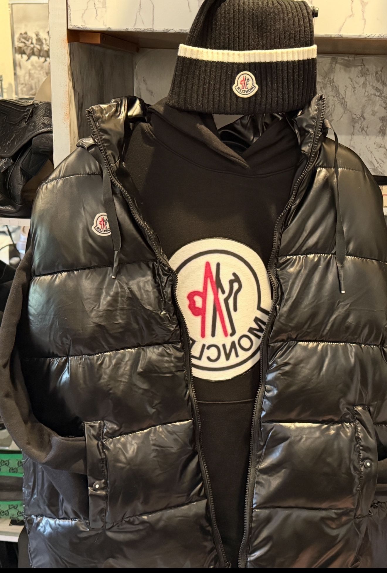 New Set Of Puffer Vest, Beanie And Hoodie Sold Together