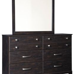 Reylow Dark Brown Bedroom Mirror (Mirror Only)