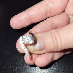 1.20 Ct Vvs1-Round Ice Blue White Moissanite Diamond Engagement Ring 925 Silver