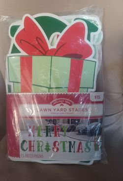 Christmas  lawn yard stakes