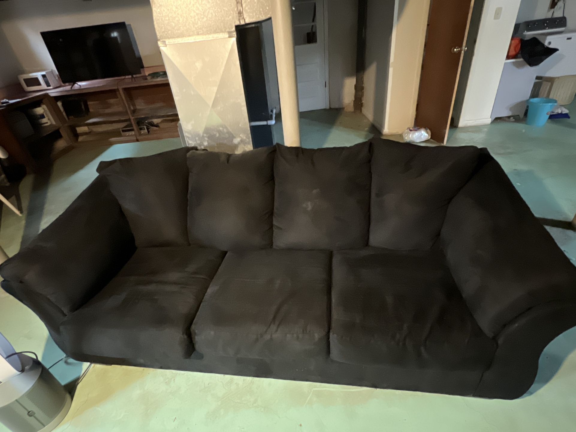 Black 3 Seater Couch