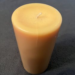 Pumpkin Colored Pillar Candle