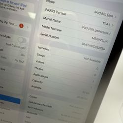 iPad sixth Generation, 32 Gb . Wifi.+ Cellular