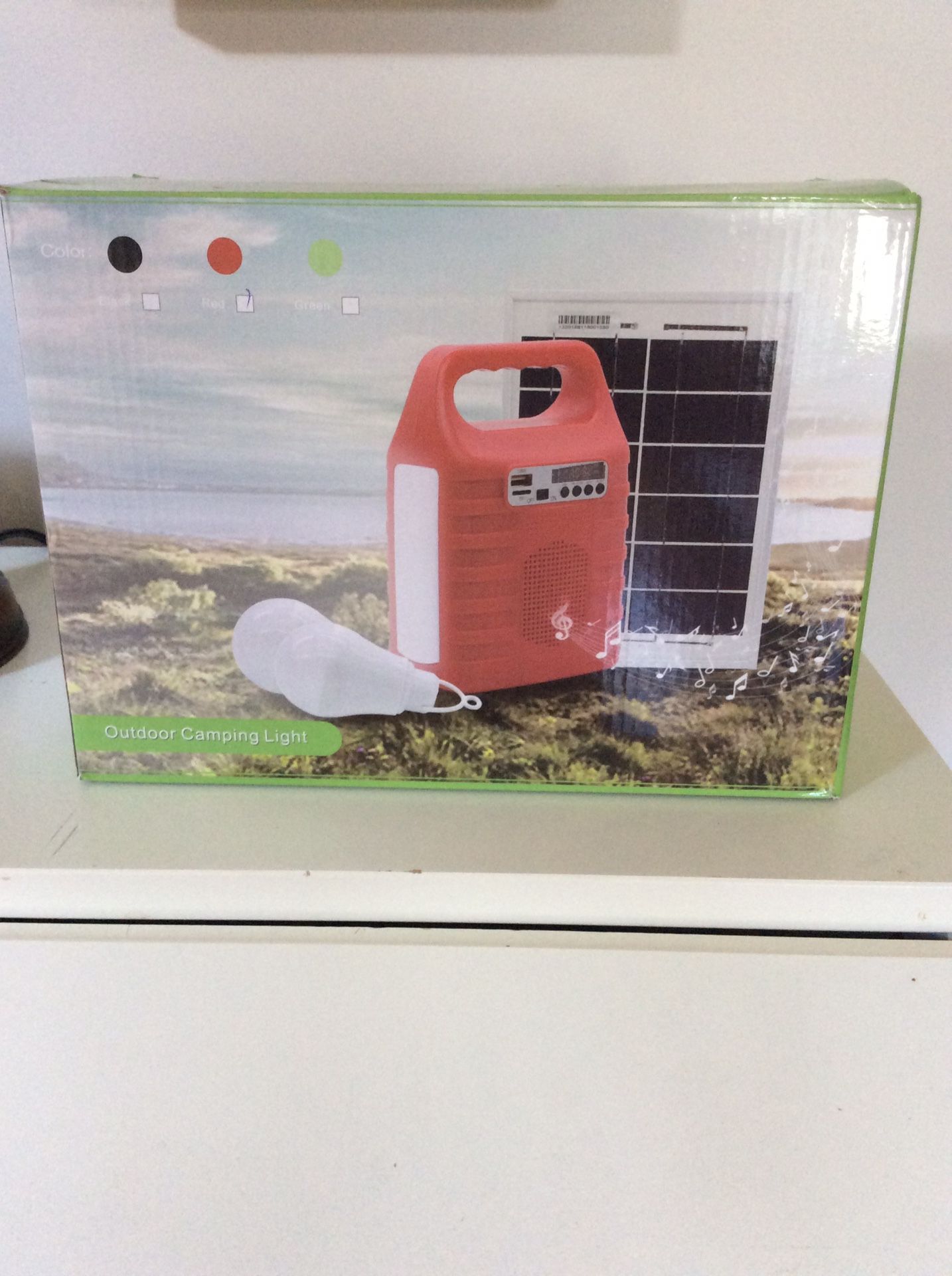 Emergency portable solar powered fm generator