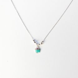 Necklace With Cupcake Charm 