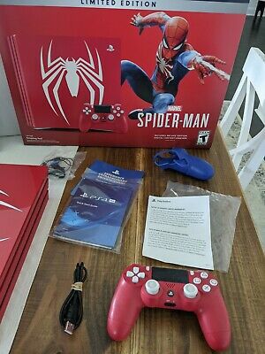 Sony PlayStation 4 Pro 1TB Spider-Man Red Limited Edition PS4 Console 

