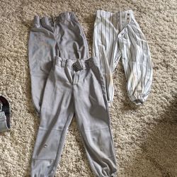 Baseball Youth Pants And Belts Size Youth Large