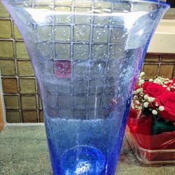 Vintage Hand Blown Hurricane Vase