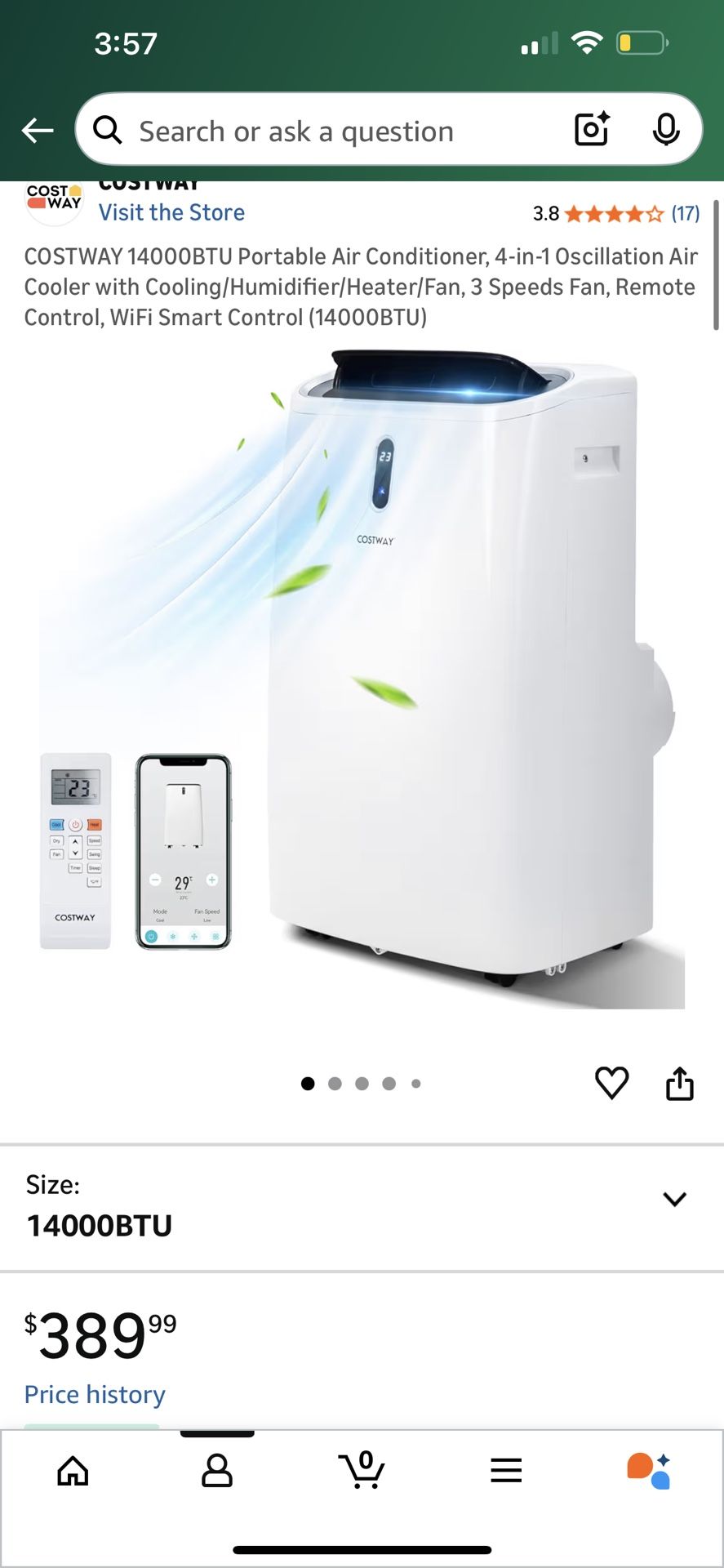 14000BTU Portable Air Conditioner