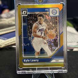 2024-25 Panini Donruss Optic Gold Prizm Kyle Lowry #69 /10 Philadelphia 76ers