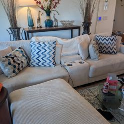 Ivory colored large couch