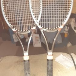 Two Vintage Head Team Pro Tennis Rackets 