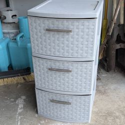 Gray 3 Drawer Storage / Sturdy Rubbermaid Plastic Storage Cabinet