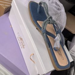 Denim sandal