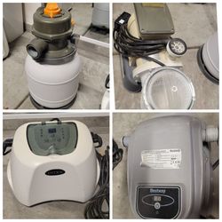Pool equipment bundle, sand filter, intex salt water system, pool heater