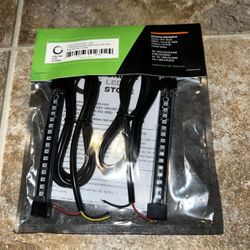 True Mods 2pc 5" Amber LED Motorcycle Running & Turn Signal Tail Light Strip Kit