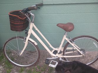 Giant liv womansCream Cruiser Bike with Wicker Basket