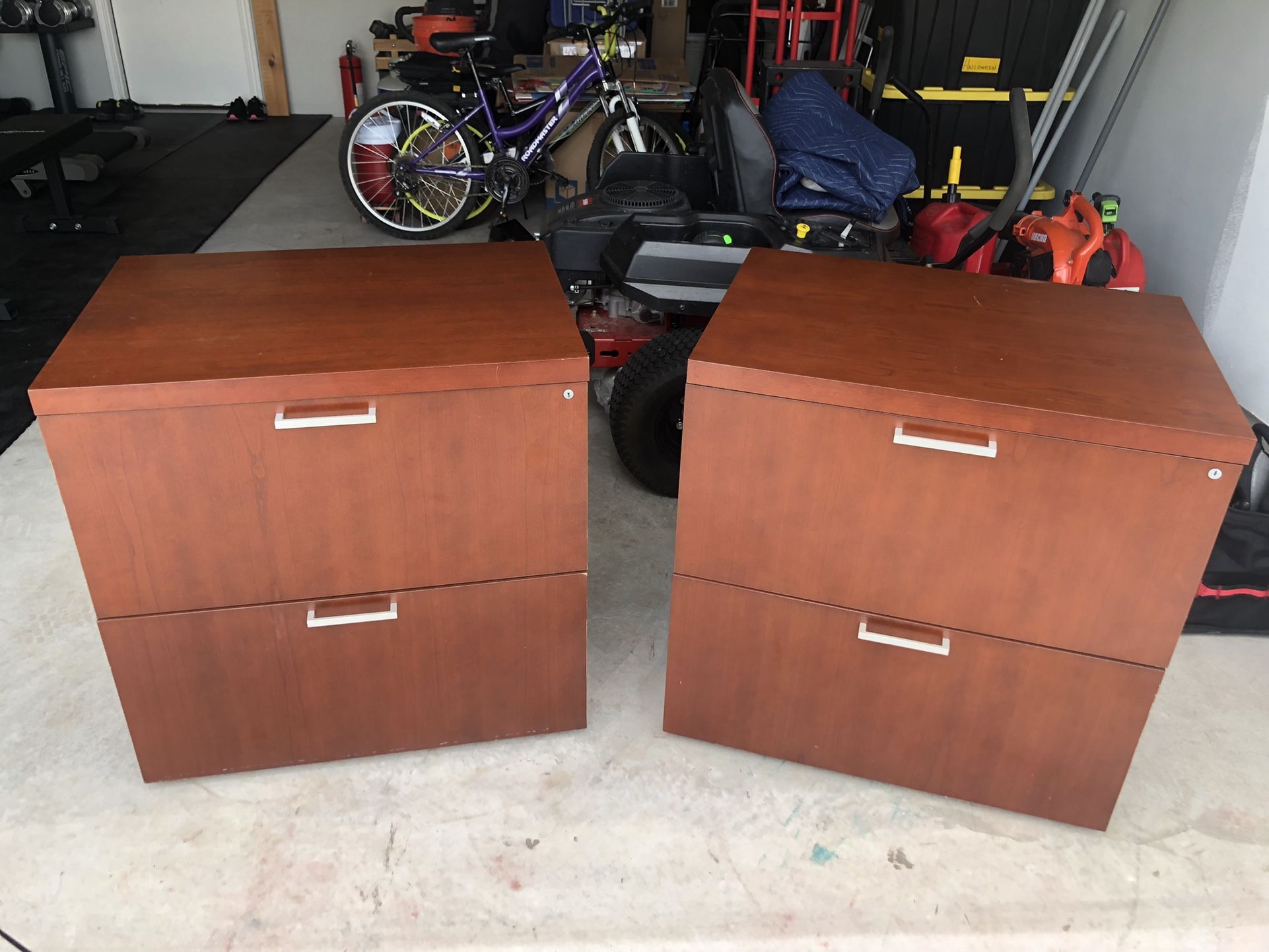 Large Wood Filing Cabinets  $30 For Both
