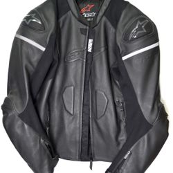 Alpinestars GP Plus R V3 Sport Riding Leather Motorcycle Jacket Black Size 50 US