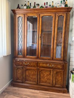 Antique wooden hutch