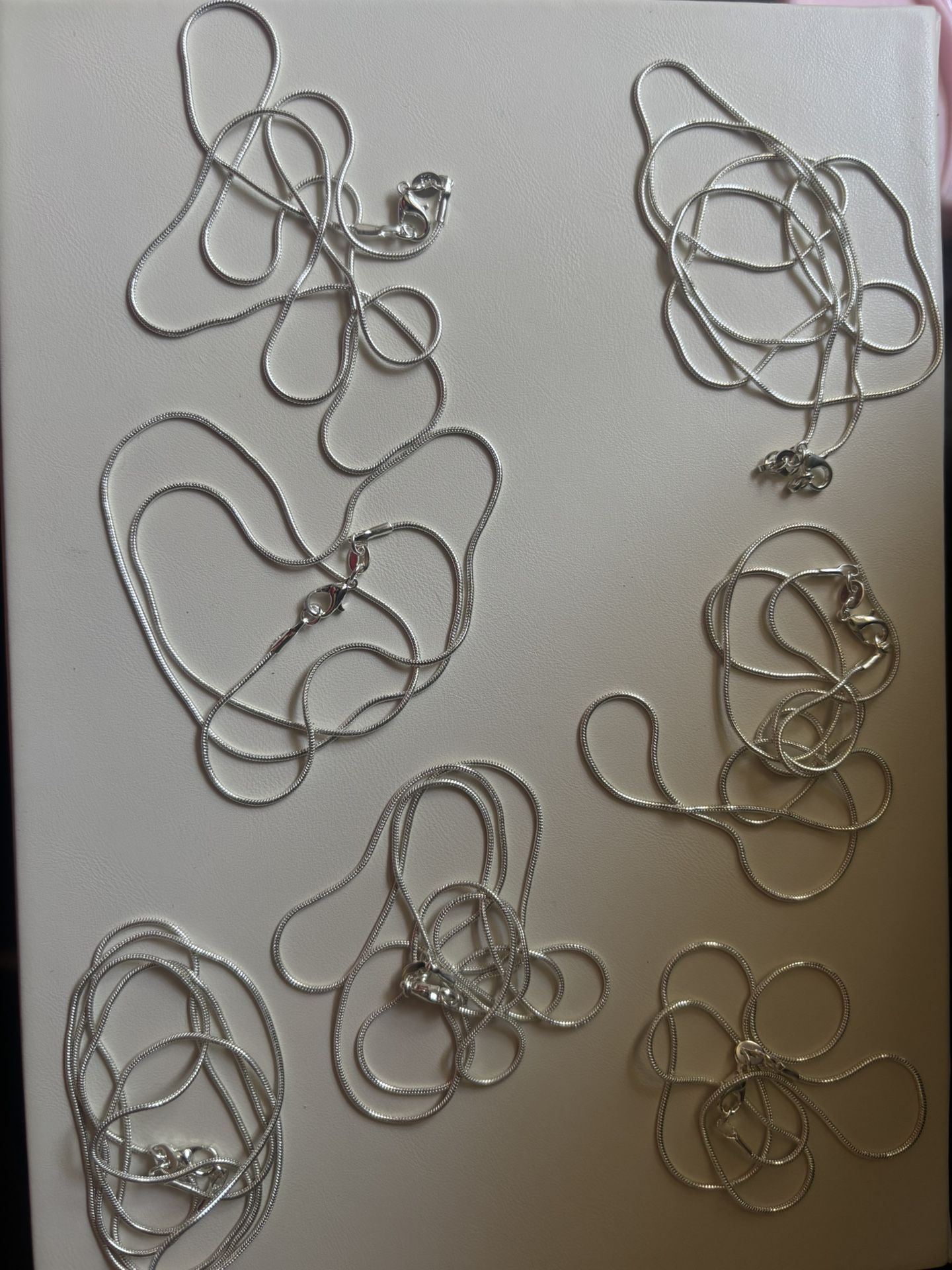 925 Silver 1mm Snake Chains