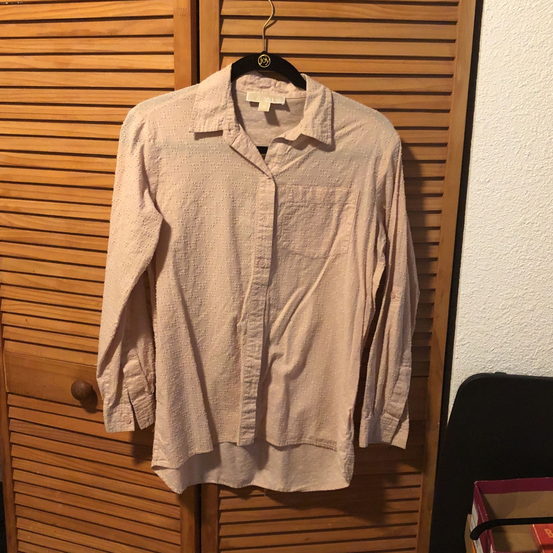 Michael Kors Blush Pink Button Down Shirt