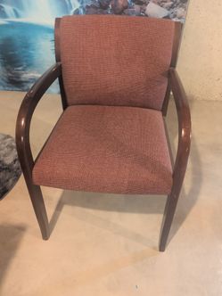 Set of 4 - Upholstered Armchair with Wood Frame