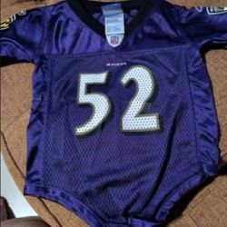 Unisex Children Ray Lewis Baltimore Ravens NFL Fan Apparel Onesie! 12 months