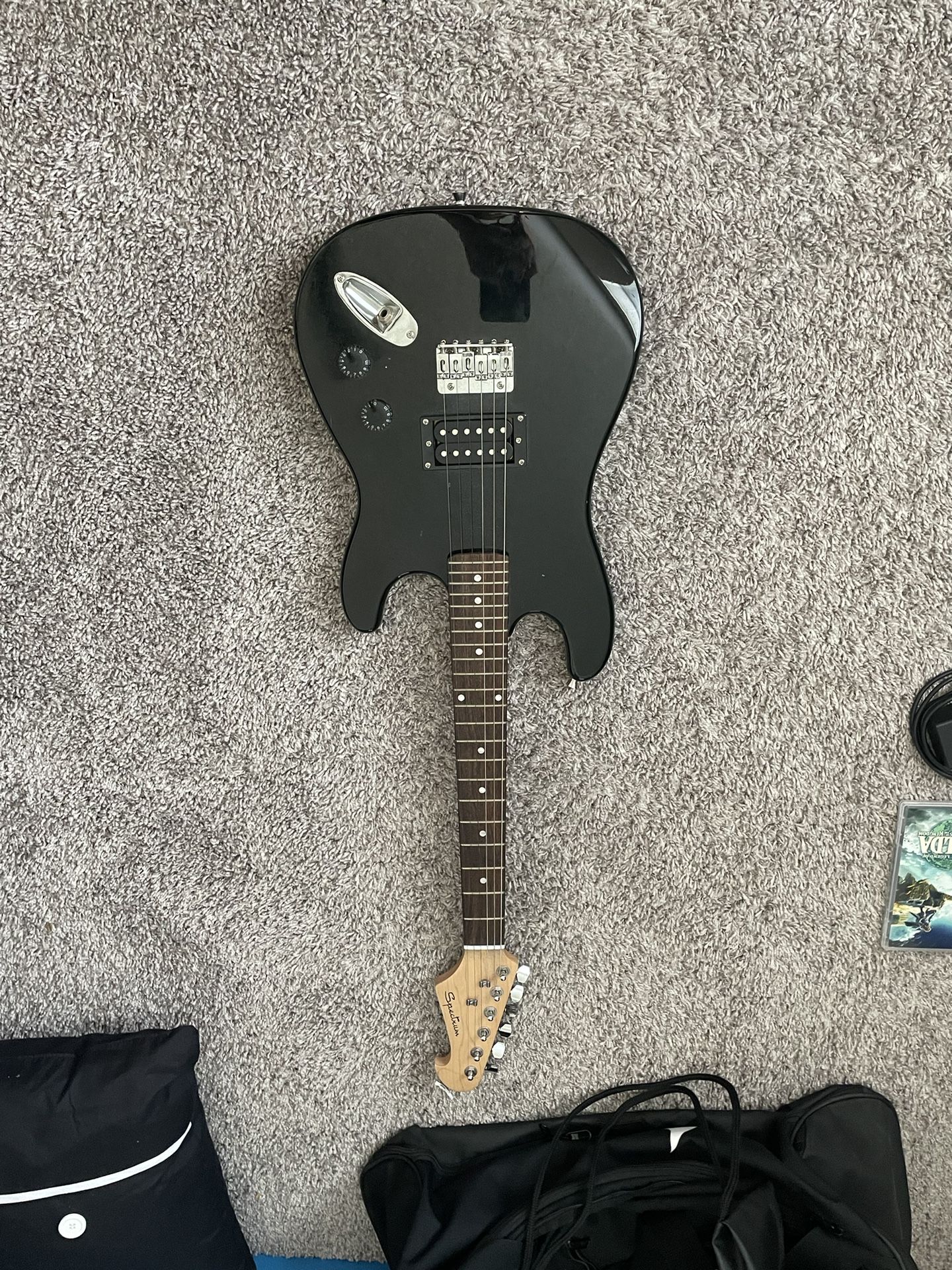 Electric Guitar With Amp And Cord 