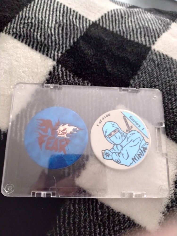 Pogs Pair Of 2.  Ninja & No Fear.  Cash Porch Pickup Redmond 