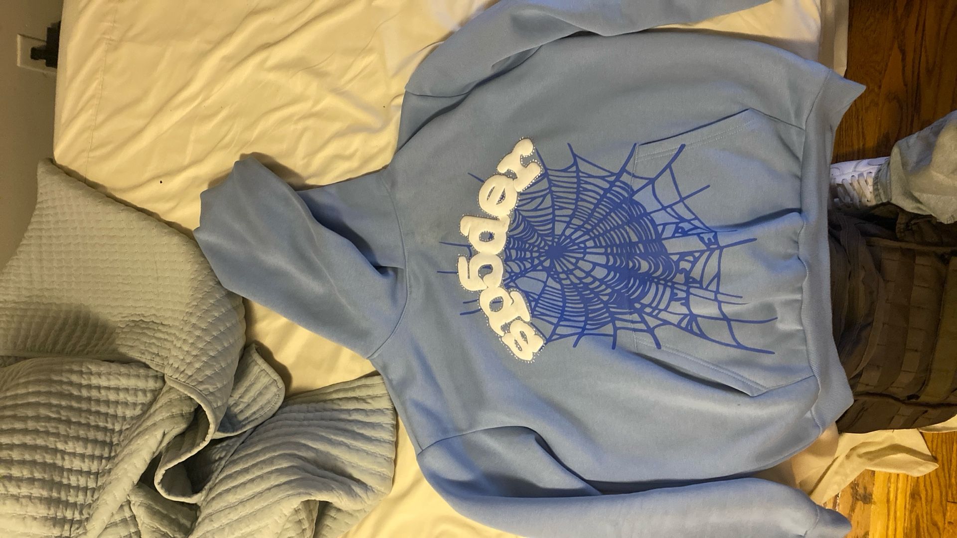 Blue Large Spider Hoodie 