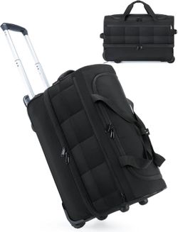 BAGSMART Rolling Duffle Bag with Wheels