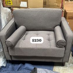 Modern Oversized Armchair with Bolster Pillows – QTY:6