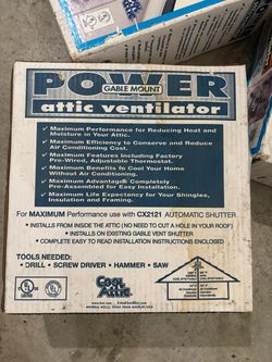 Power gable mount Attic ventilator CX1500