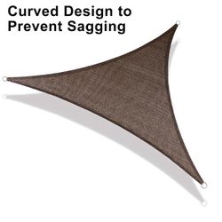 LOVE STORY 20' x 20' x 20' Triangle Brown Sun Shade Sail Canopy UV Block for Outdoor Patio