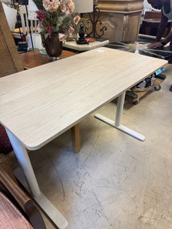 Electric Standing Desk Light Wood Top - Needs cord - 42” x 24”