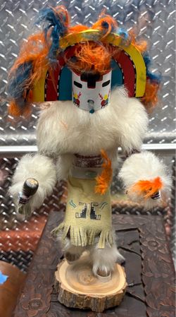 Handcrafted Native American Navajo Rainbow Dancer Kachina Doll