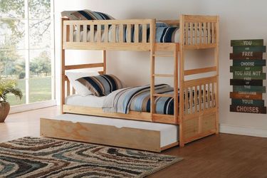 Bartly Pine Twin/Twin Bunk Bed | B2043