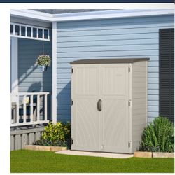 Suncast 4-ft × 2-ft Vertical Off-white Lean-to Roof Plastic Resin Storage Shed