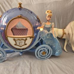 Disney Cinderella Princess Doll, Coach,  And Horse