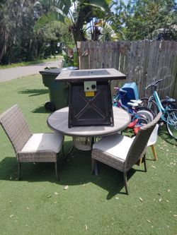 FIRE PIT AND PATIO SET