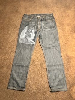 SDL dark Jeans with Benjamin Franklin Graphic