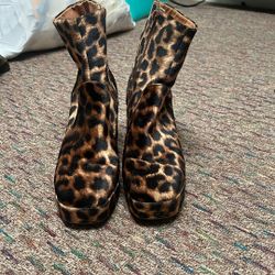 Leopard Print Small Boots 