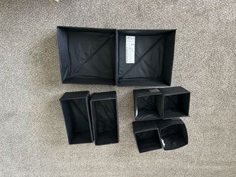Black Folding organizers of different sizes