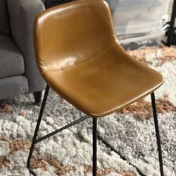 Western Style Leather Bar Stool